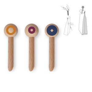 Assortiment de 3 pinces à sacshet en boi