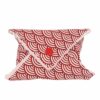 Pochette à savon vagues rouges en tissu OEKO TEX