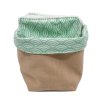 Lingettes panier et pochon vert