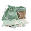 Lingettes panier et pochon vert