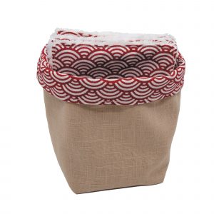 Lingettes panier et pochon rouge