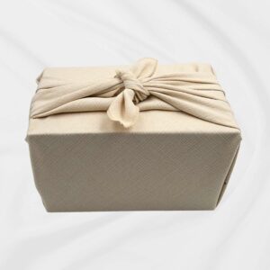 Furoshiki Lin Beige - Emballage cadeau réutilisable