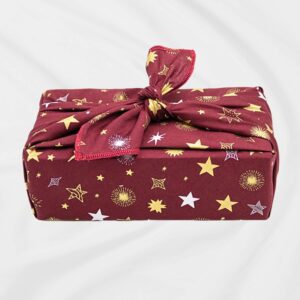 Furoshiki étoiles Noël - Emballage réutilisable