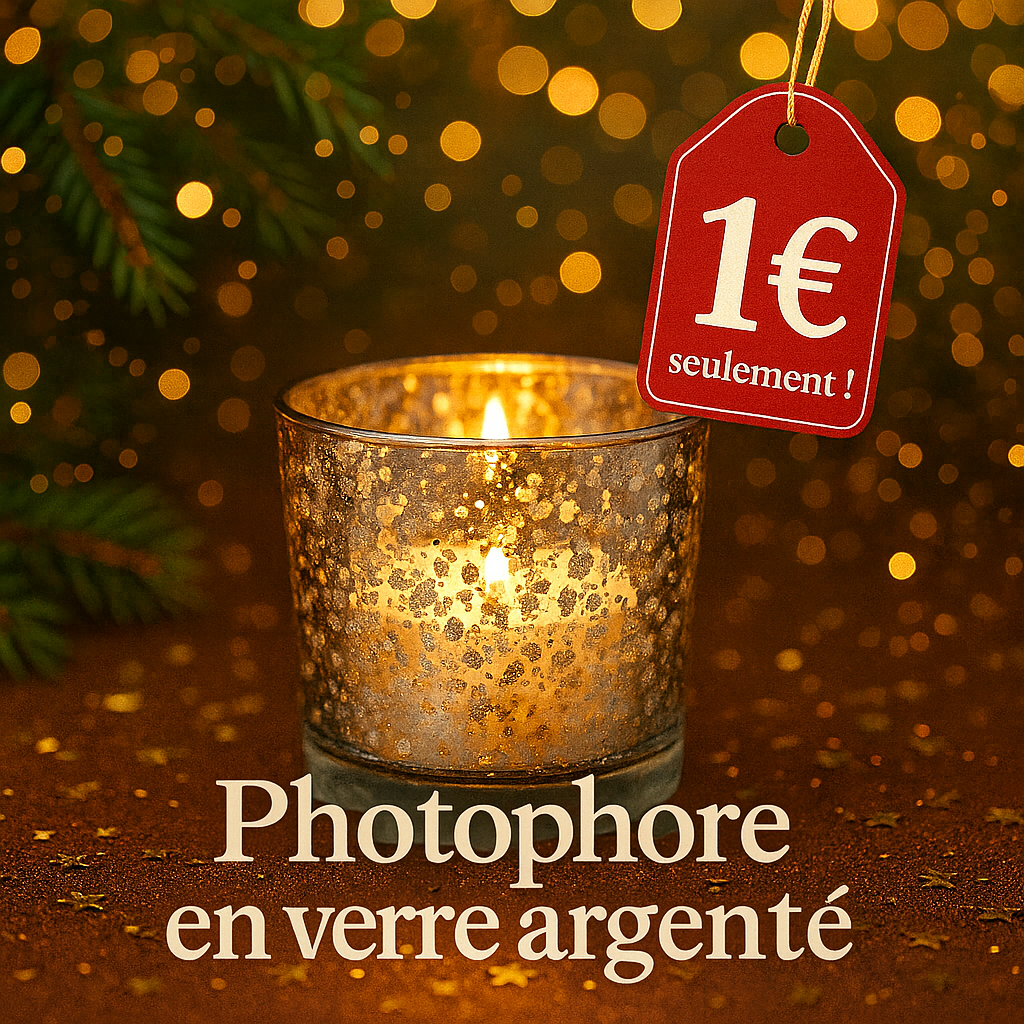 Photophore en verre argenté